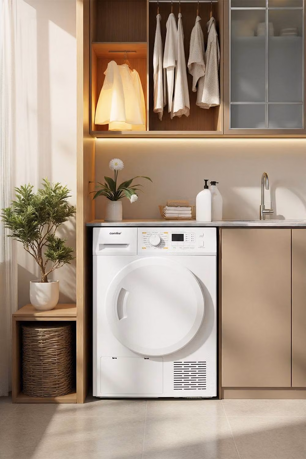 Living and Home 8kg Heat Pump Tumble Dryer in White with Reversible Drum and Steam Programs – 2