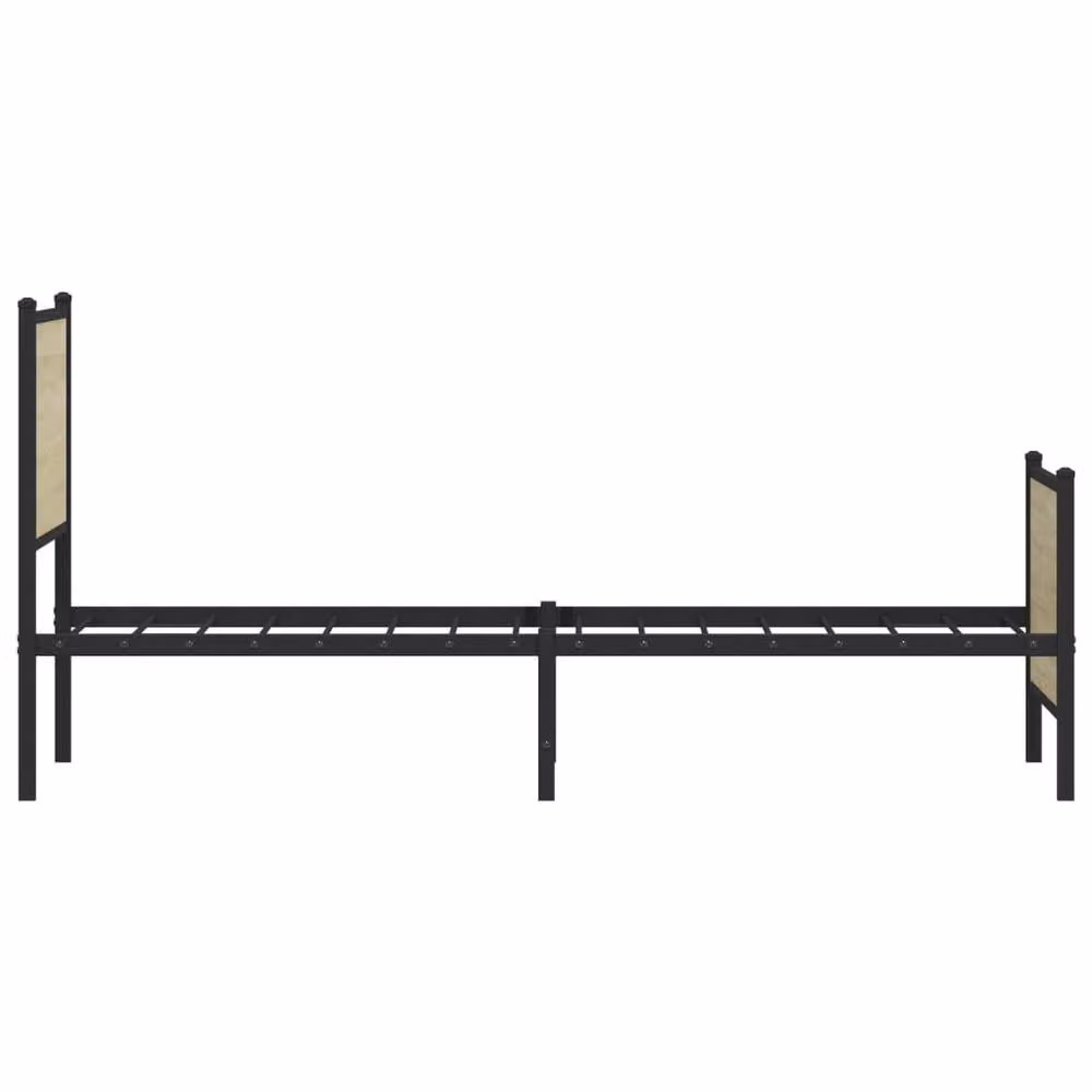 Berkfield Home Metal Bed Frame in Sonoma Oak Brown, W/D/H: 100 x 190 cm – 3