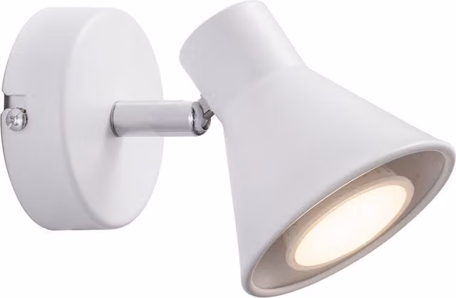 Nordlux Eik Adjustable White Metal Wall Light with GU10 Mains Plug