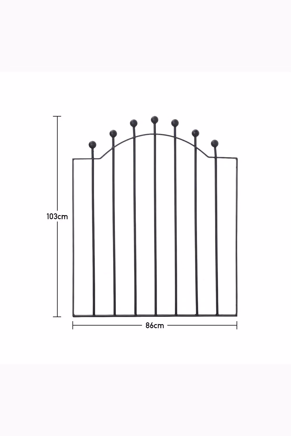 Living and Home Irregular Metal Garden Swing Gate, Black, W: 86 cm, H: 103 cm – 3