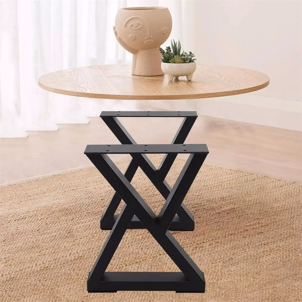 Havendro Black Steel Metal Table Legs, 2 Piece Set – 4