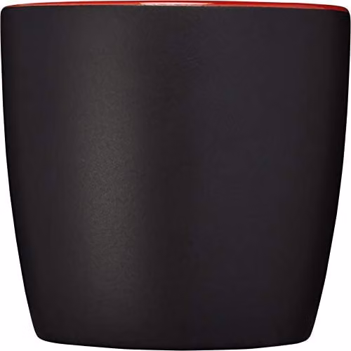 Bullet Riviera Ceramic Mug in Solid Black and Red, W: 8.4 cm, H: 8.8 cm
