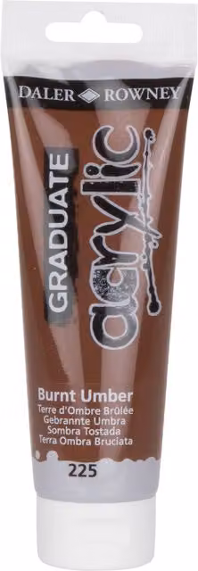 Daler Rowney Graduate Acrylic Paint Burnt Umber 120ml