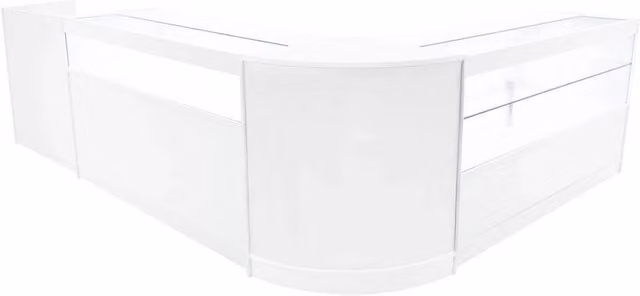 Monstershop Gravity LED Shop Counter Set B1500, C1500, TB60 & CM60 in White – 1