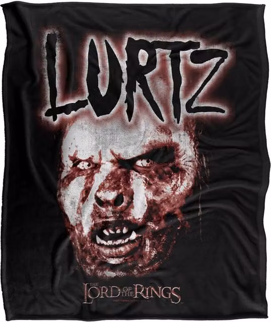 Warner Bros. Lord Of The Rings Evil Lurtz Super Soft Fleece Throw Blanket, Multicolour, W: 152 cm, D: 127 cm – 6
