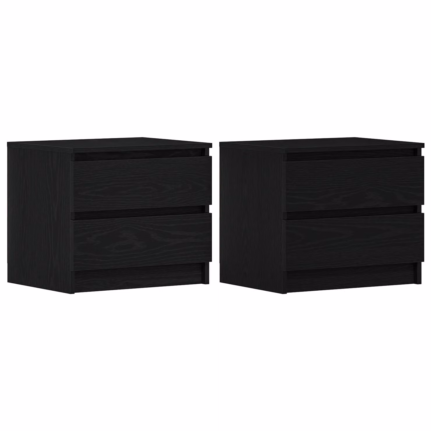 Berkfield Home Black Oak Nightstands, 2 Pack, W/D/H: 50 x 40 x 43.5 cm – 3