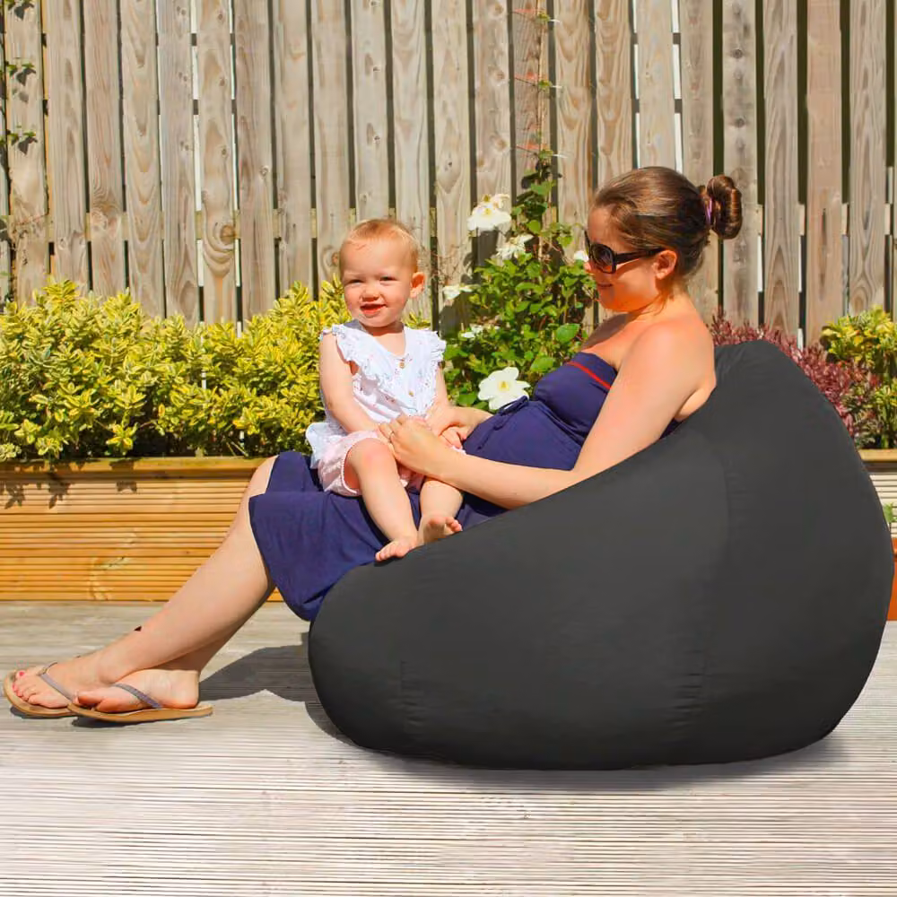 rucomfy Large Water Resistant Beanbag Chair for Adults in Grey – 2