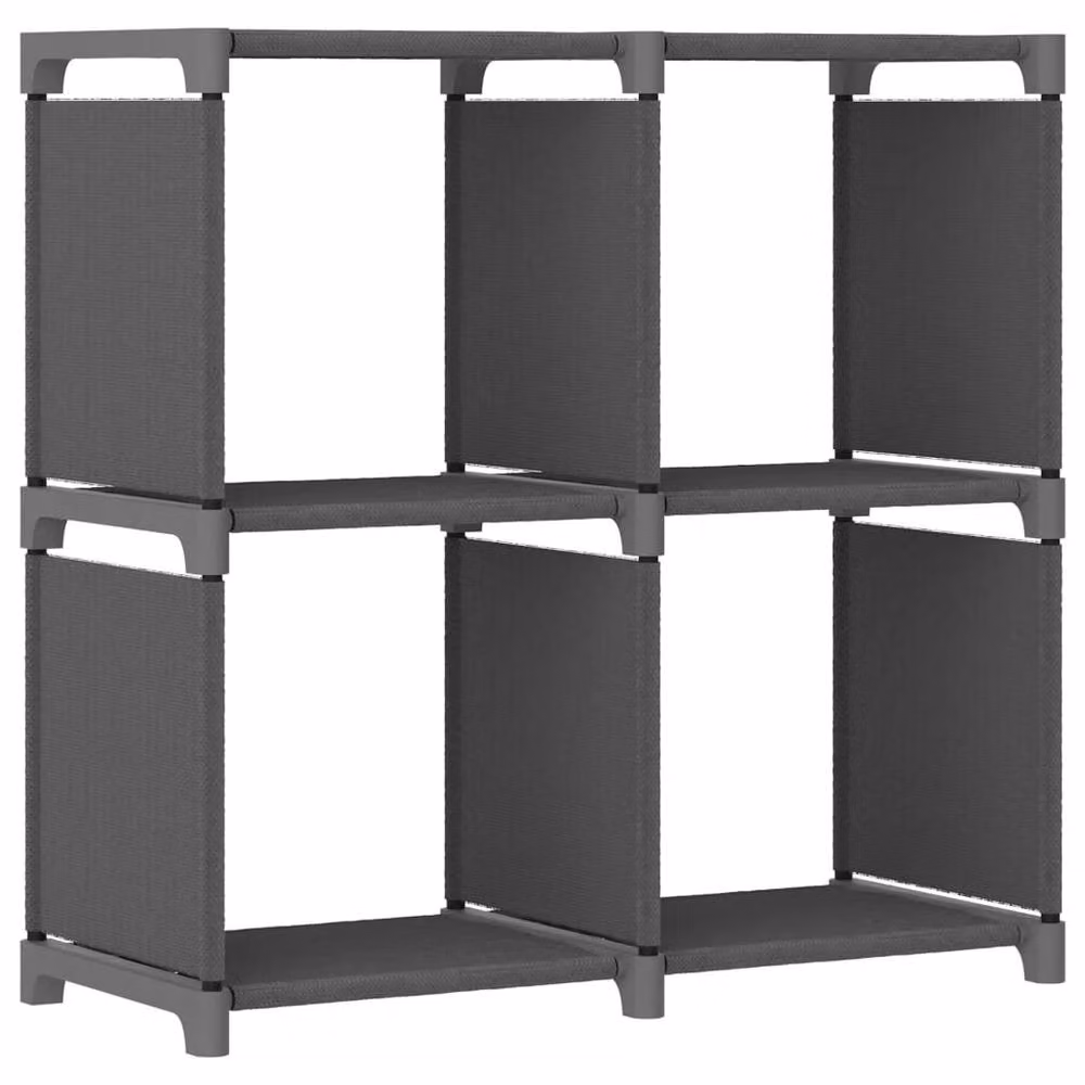 Berkfield Home Modern 4-Cube Display Shelf, Grey, W: 69 cm, D: 30 cm, H: 72.5 cm – 2