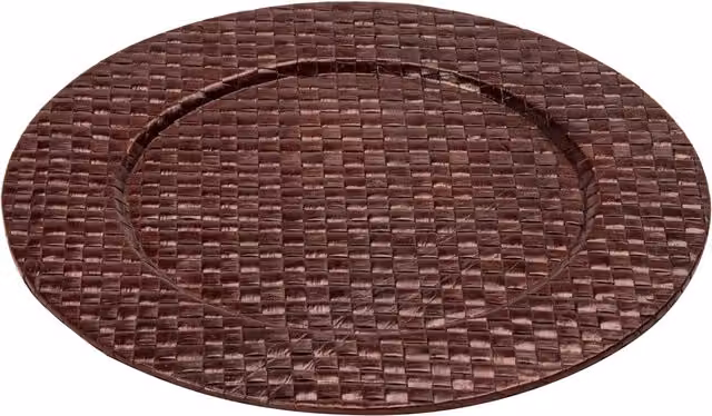 Orsina Pandanus Charger Plate in Dark Brown – 1