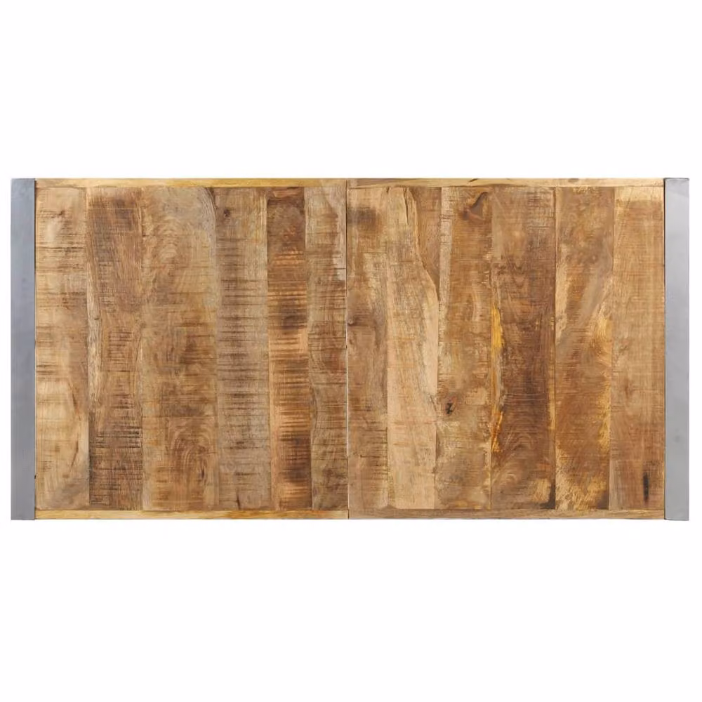 Berkfield Home Industrial Mango Wood Coffee Table in Brown, W/D/H: 140 x 70 x 40 cm – 2