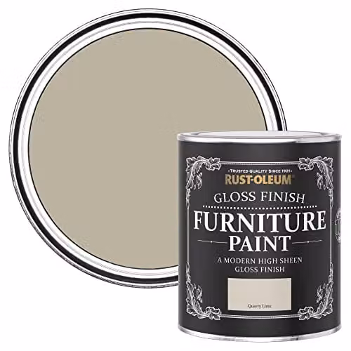 Rust-Oleum Beige and Green Water-Based Furniture and Skirting Board Paint in a Gloss Finish, 0.75 l – 1