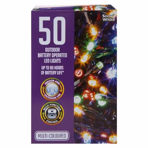 VFM e-Store Multicolour Christmas String Lights with 50 RGB Bulbs – 4
