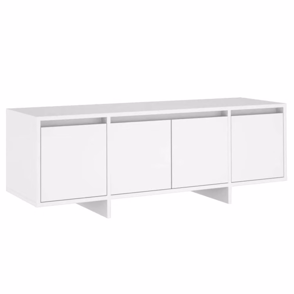 Berkfield Home White TV Cabinet in Engineered Wood W/D/H: 120 x 30 x 40.5 cm – 2