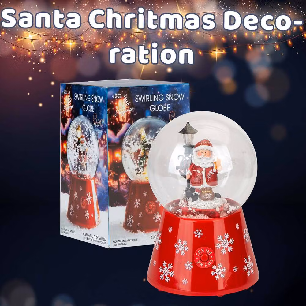 VFM e-Store Christmas Snow Globe Light Up Blower Decoration in Pink and Red, W/D/H: 18 x 12 x 12 cm – 3