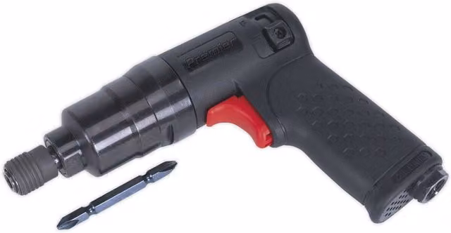 Loops Reversible Mini Air Screwdriver with Pistol Grip, 1/4" BSP, High Torque, Black and Multicolour