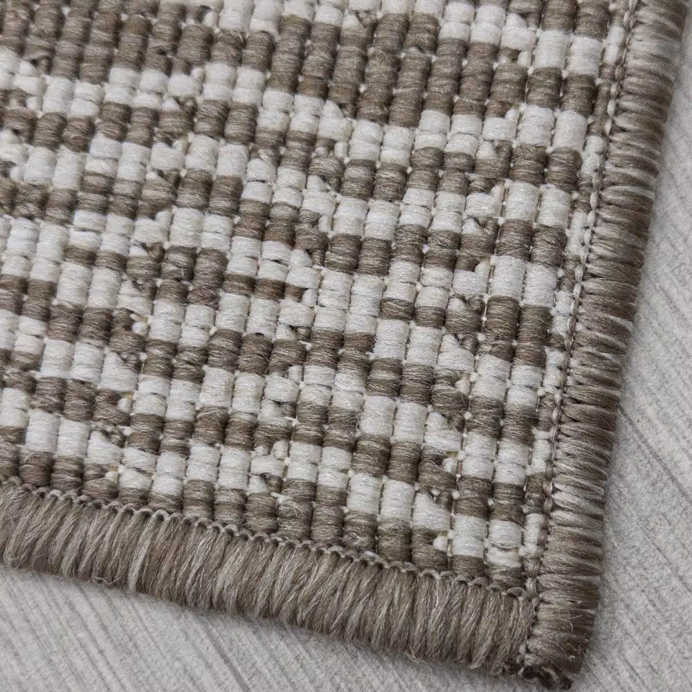 runrug Cable Reversible Carpet Runner Rug in Beige, W: 60 cm, L: 240 cm – 2