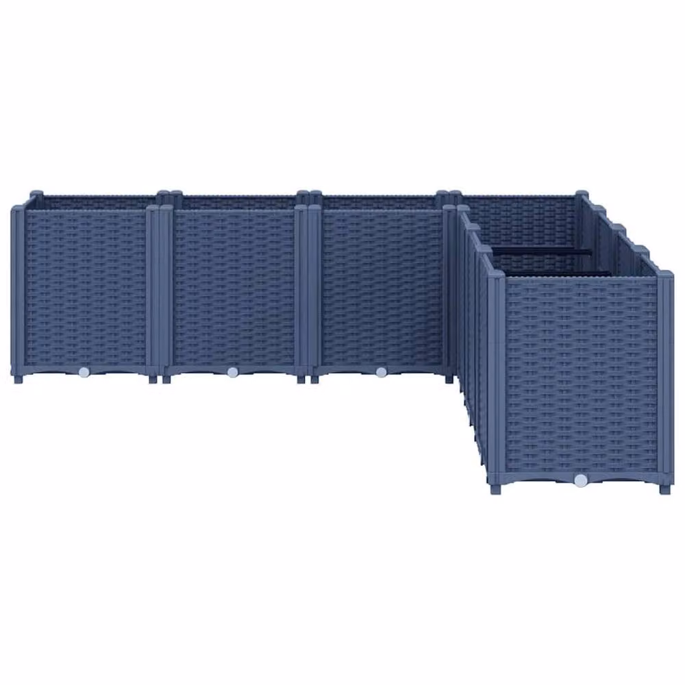 Berkfield Home Garden Planter in Blue and Grey, W: 160 cm, D: 160 cm, H: 53 cm – 3