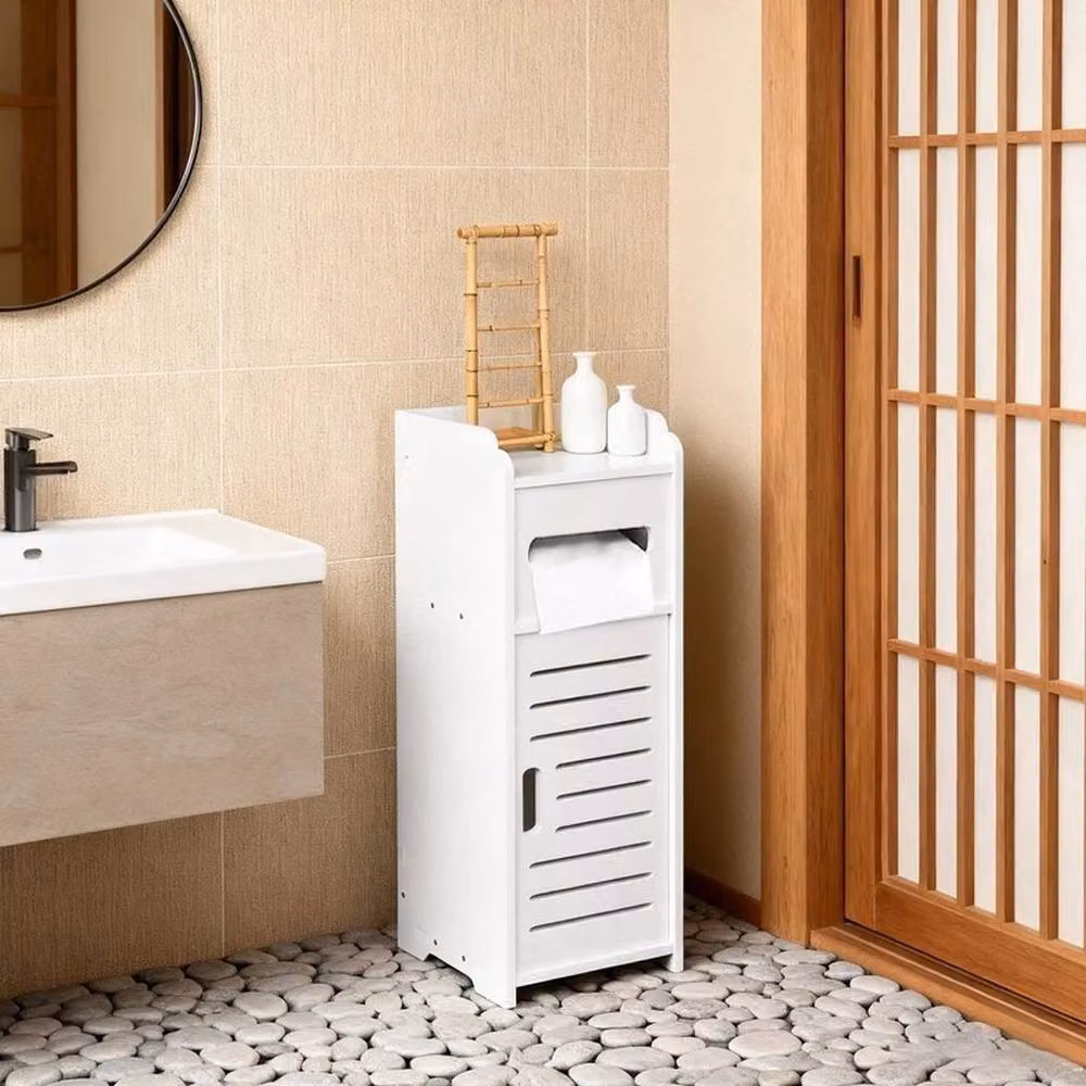 EONLION White Free Standing Bathroom Storage Cabinet with Drawer and Cupboard – 3