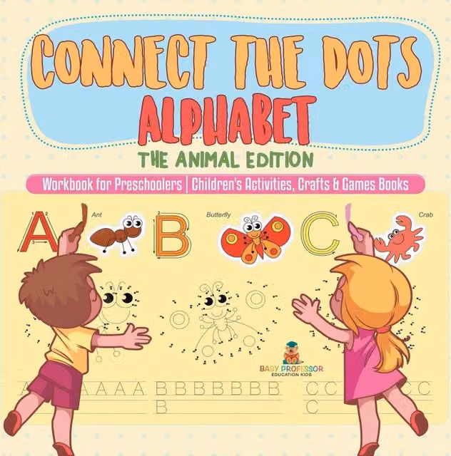 Baby Professor Connect the Dots Alphabet The Animal Edition Multicolour Workbook for Children