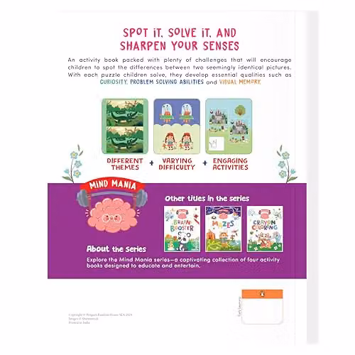 Penguin Mind Mania Spot the Differences Multicolour Activity Book for Toddlers and Preschool Kids aged 3+ – 2