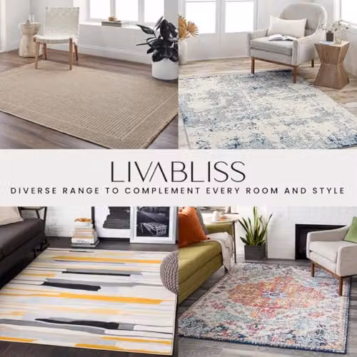Livabliss Elaziz Vintage Boho Rug, Multicolour Blue and Orange, W: 80 cm, L: 150 cm – 9