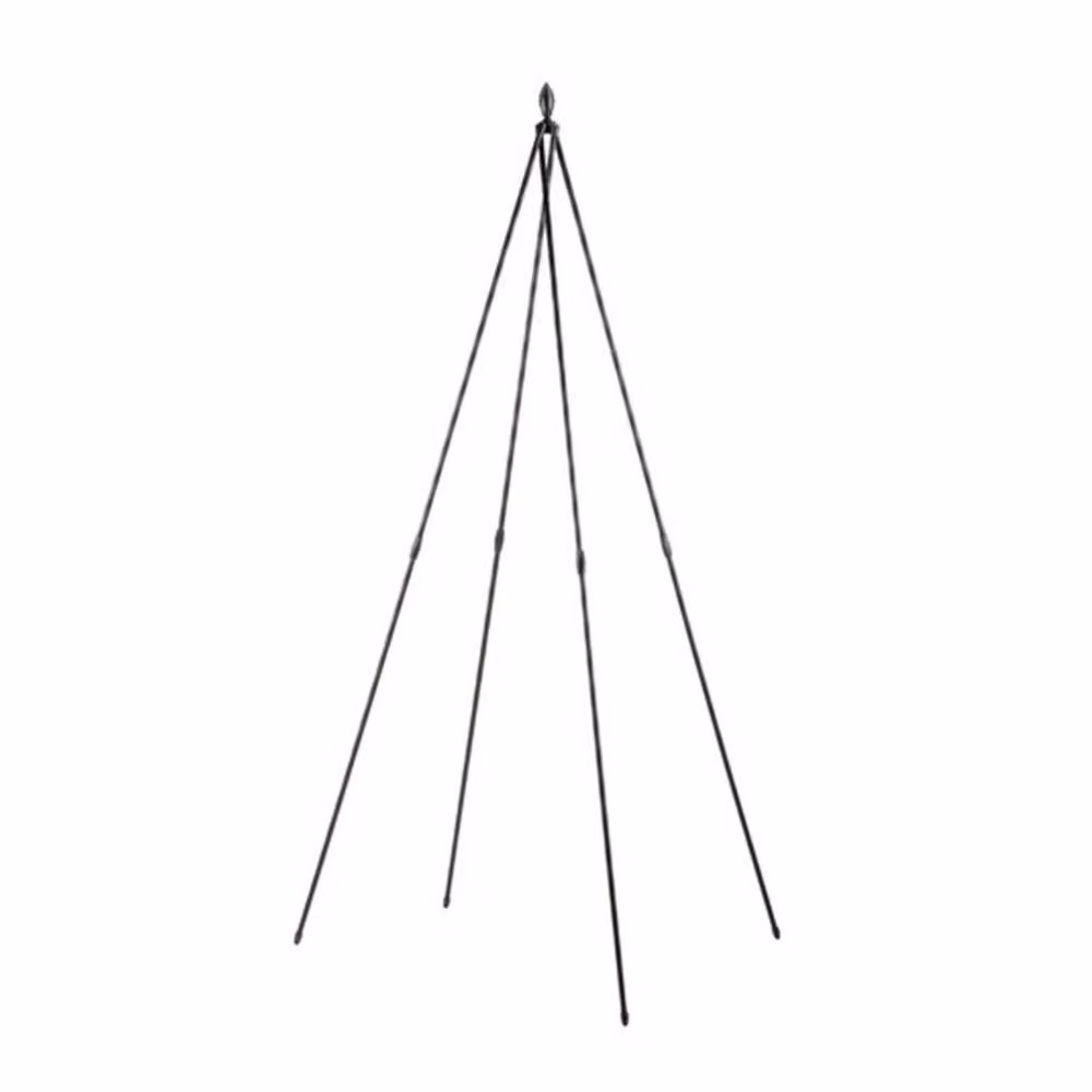 FLAVORA Black Tepee Trellis Plant Support for Garden Flowers, H 180 cm x W 100 cm x D 15 cm – 3