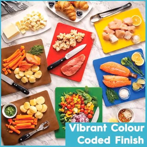 Argon Tableware Multicolour Plastic Chopping Board Set, Pack of 4, W: 45 cm, D: 30 cm – 4
