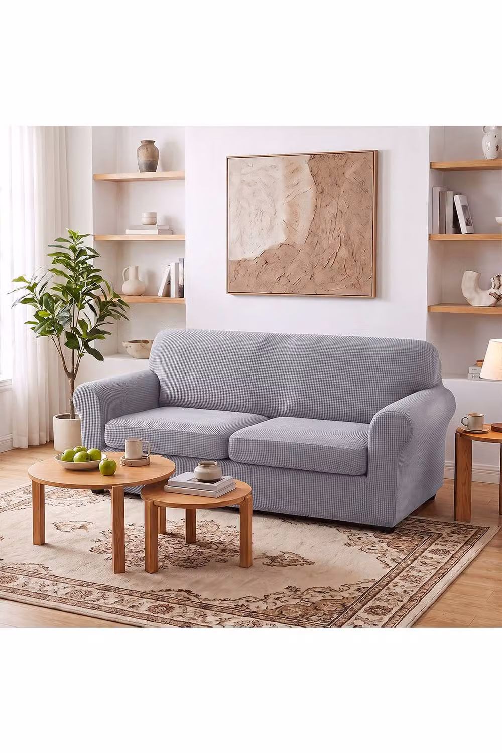 Living and Home Grey High Stretch and Anti-slip Sofa Cover Slipcover – 2