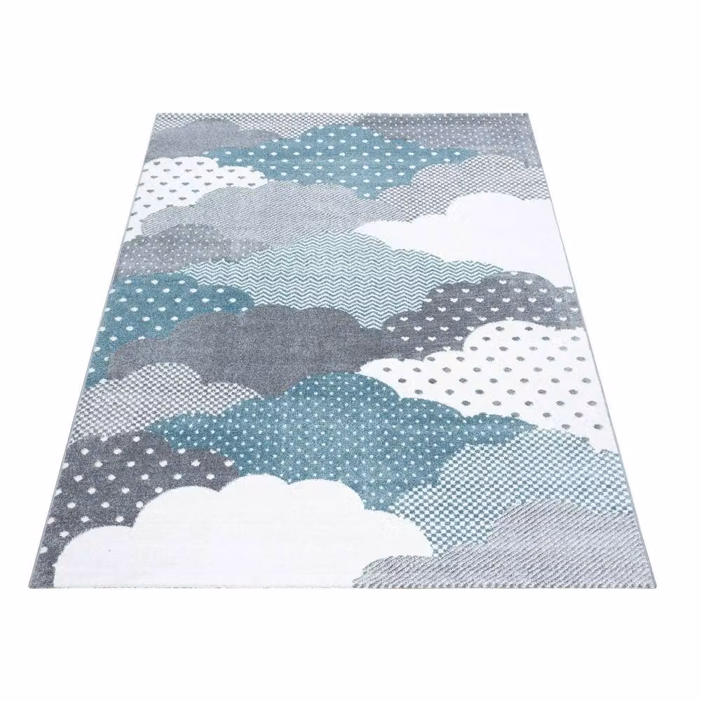 Bravich LTD Blue Clouds Kids Rug, Soft Pile Rectangular Nursery and Bedroom Rug, W: 120 cm, D: 170 cm – 2