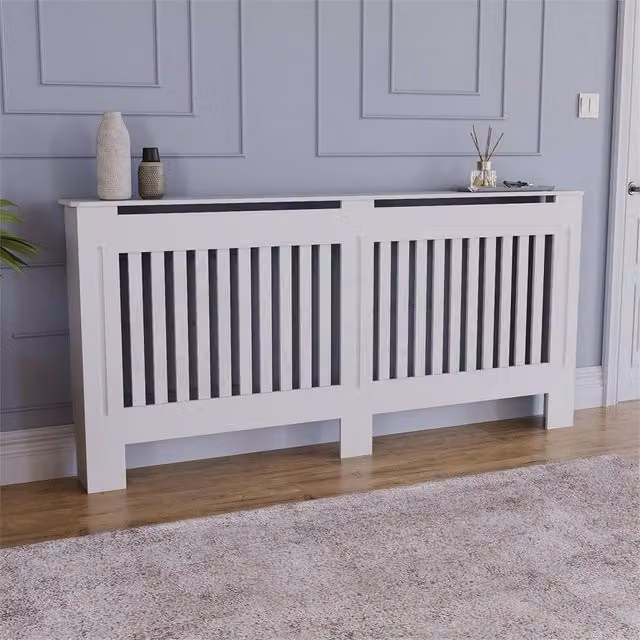 FORGEVIO White Radiator Cover Shelf Cabinet