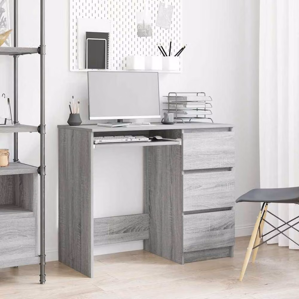 Berkfield Home Modern Grey Sonoma Writing Desk, W/D/H: 90 x 45 x 76 cm – 2