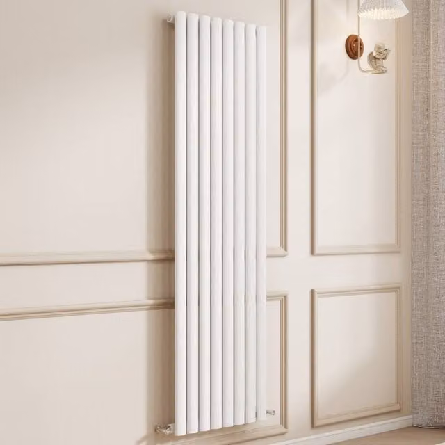 Banyetti Orva White Vertical Single Oval Column Radiator, H: 160 cm, W: 47.2 cm