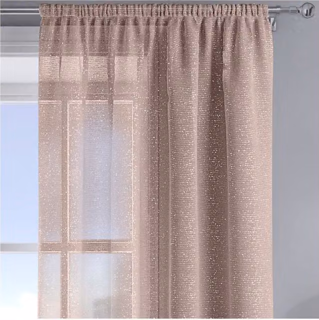 Velosso Alessandria Pink Sheer Voile Fabric Panel with Slot Top, Width: 137 cm, Drop: 229 cm