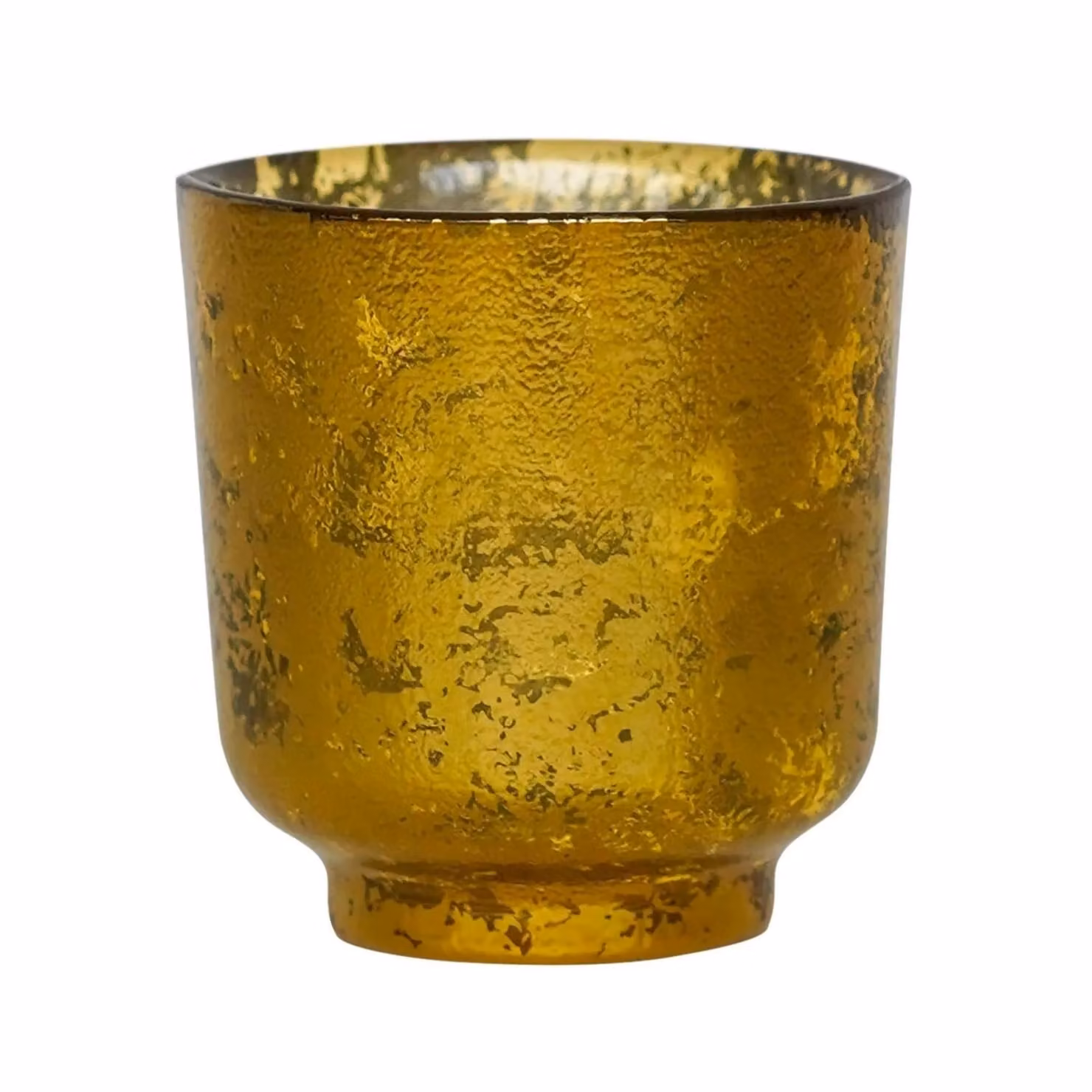 Ivyline Antique Gold Glass and Metal Tealight Holder, H: 19.0 cm, W: 15.5 cm – 2