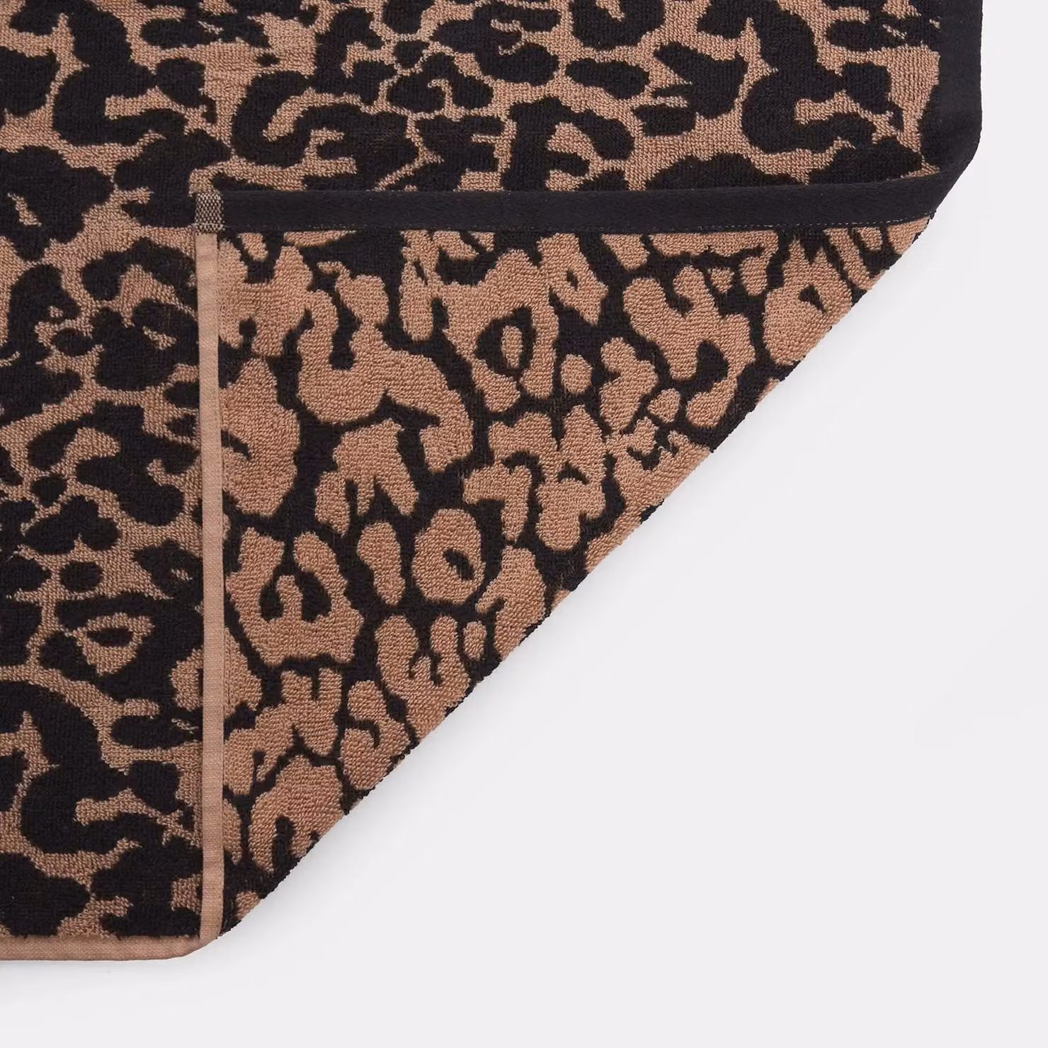 OHS 4 Pack Leopard Print Cotton Hand Towels in Natural Beige, W/H: 50 x 80 cm – 7