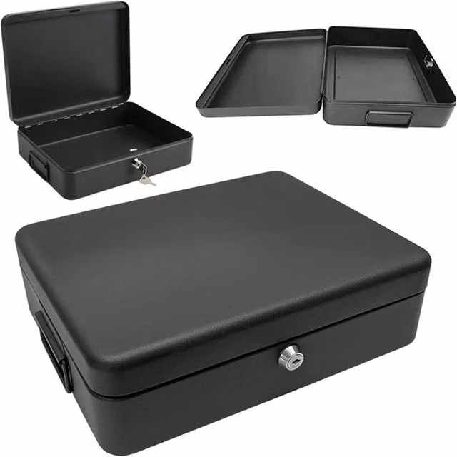Nordara Black Steel Security Lock Box W: 50 cm, D: 50 cm, H: 50 cm – 1