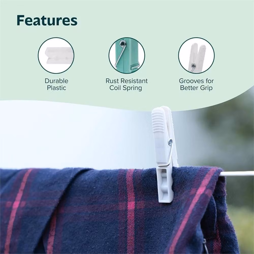 SPETLEK 36 Piece Multicolour Soft Grip Clothes Pegs for Washing Line – 3