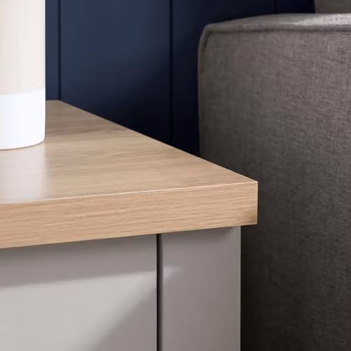 Birlea Highgate 1 Drawer Lamp Table in Grey and Oak – 3