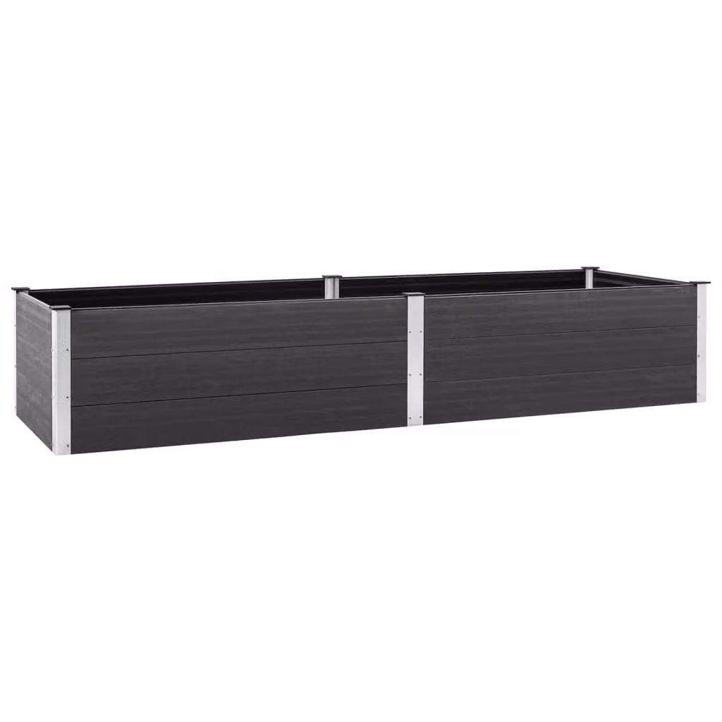Berkfield Home Garden Grey WPC Raised Bed, W: 200 cm, D: 100 cm, H: 54 cm – 2