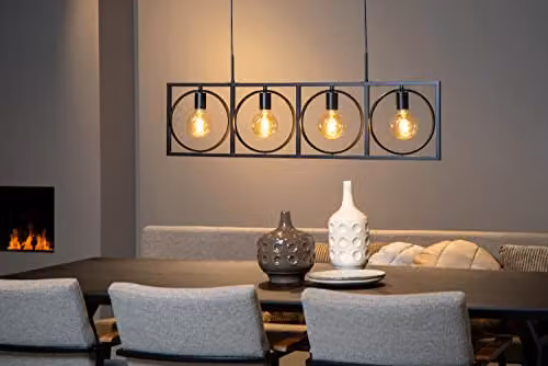 Netlighting Lucide Suus Classic Bar Pendant Light in Black with 4 x E27 Sockets – 2