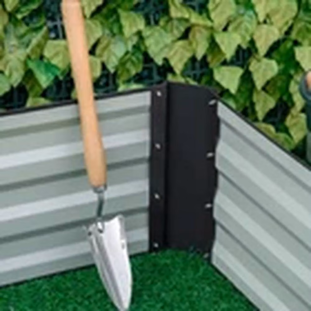 EONLION Grey Galvanised Steel Metal Raised Garden Planter Box with Open Bottom, W/D/H: 90.5 x 90.5 x 30 cm – 3