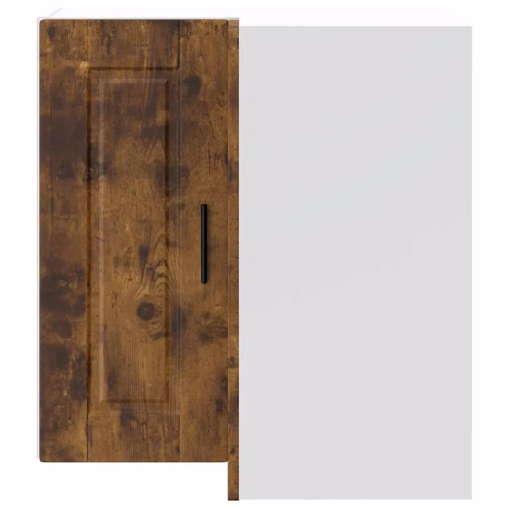 Berkfield Home Porto Modern Wall Mounted Kitchen Corner Cabinet in Smoked Oak Brown – 3