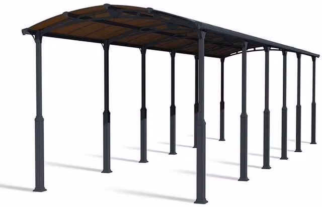 Palram Alpine 12700 RV Carport Kit in Grey with Polycarbonate Roofing, W: 352 cm, H: 307 cm