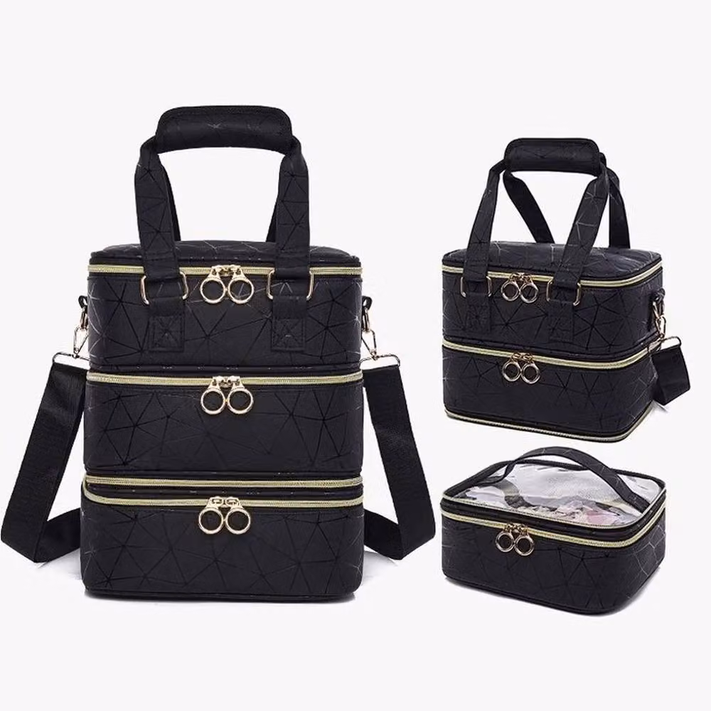 FLAVORA Nail Polish Organizer Storage Bag in Black, Medium – 5