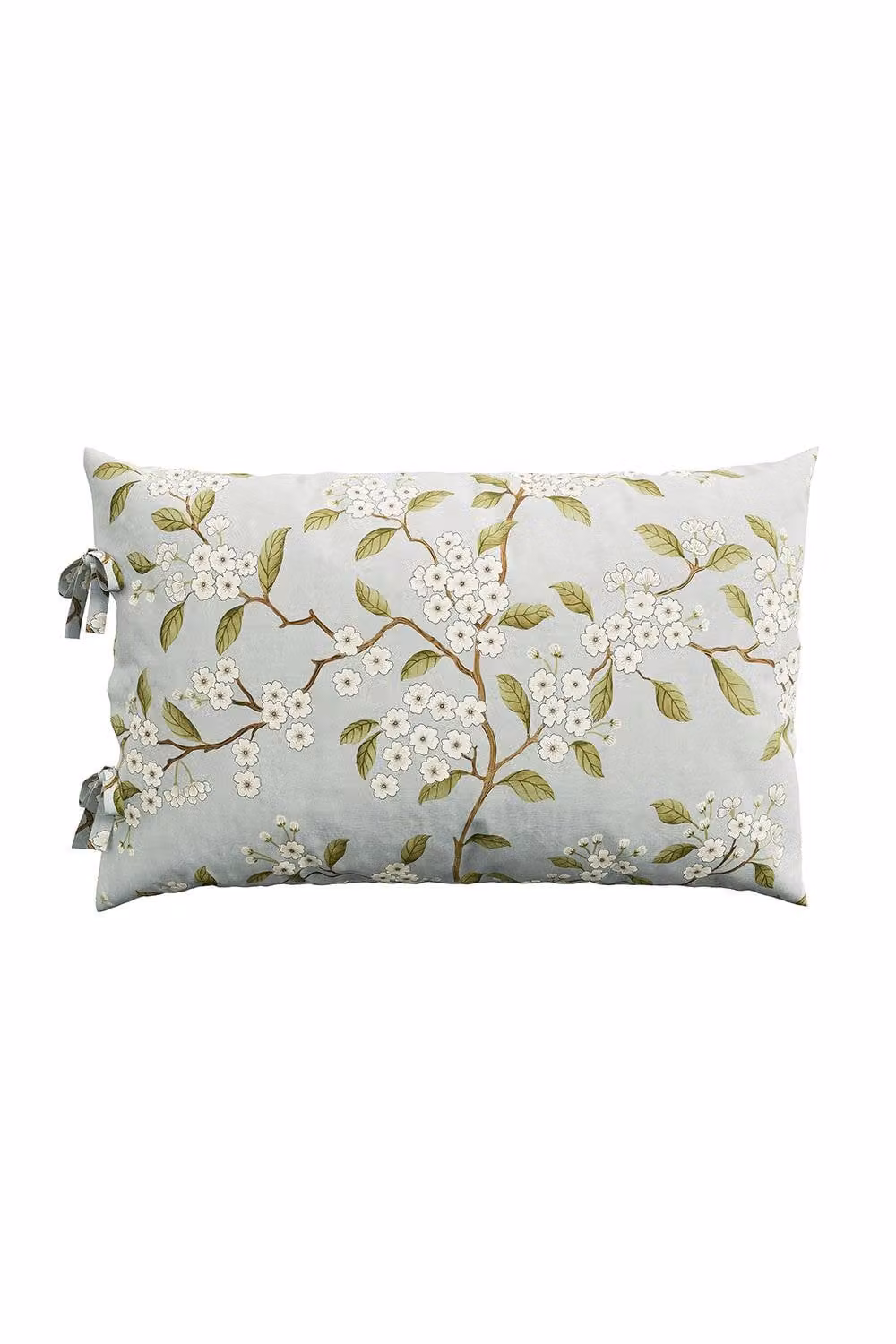 Sanderson Damson Blossom Single Cotton Percale Duvet Cover and Pillowcase Set in Blue and White, W: 90 cm, H: 200 cm – 2