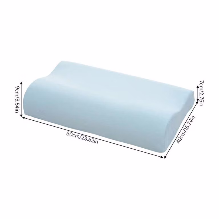 PAWNORA Cooling Memory Foam Pillow in Light Blue