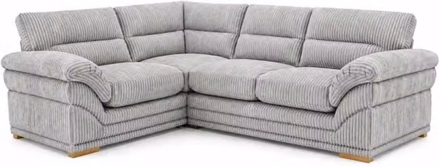 SOFASELECTION UK Amalfi Claude Right Hand 2 Piece Corner Sofa in Silver Grey Fabric