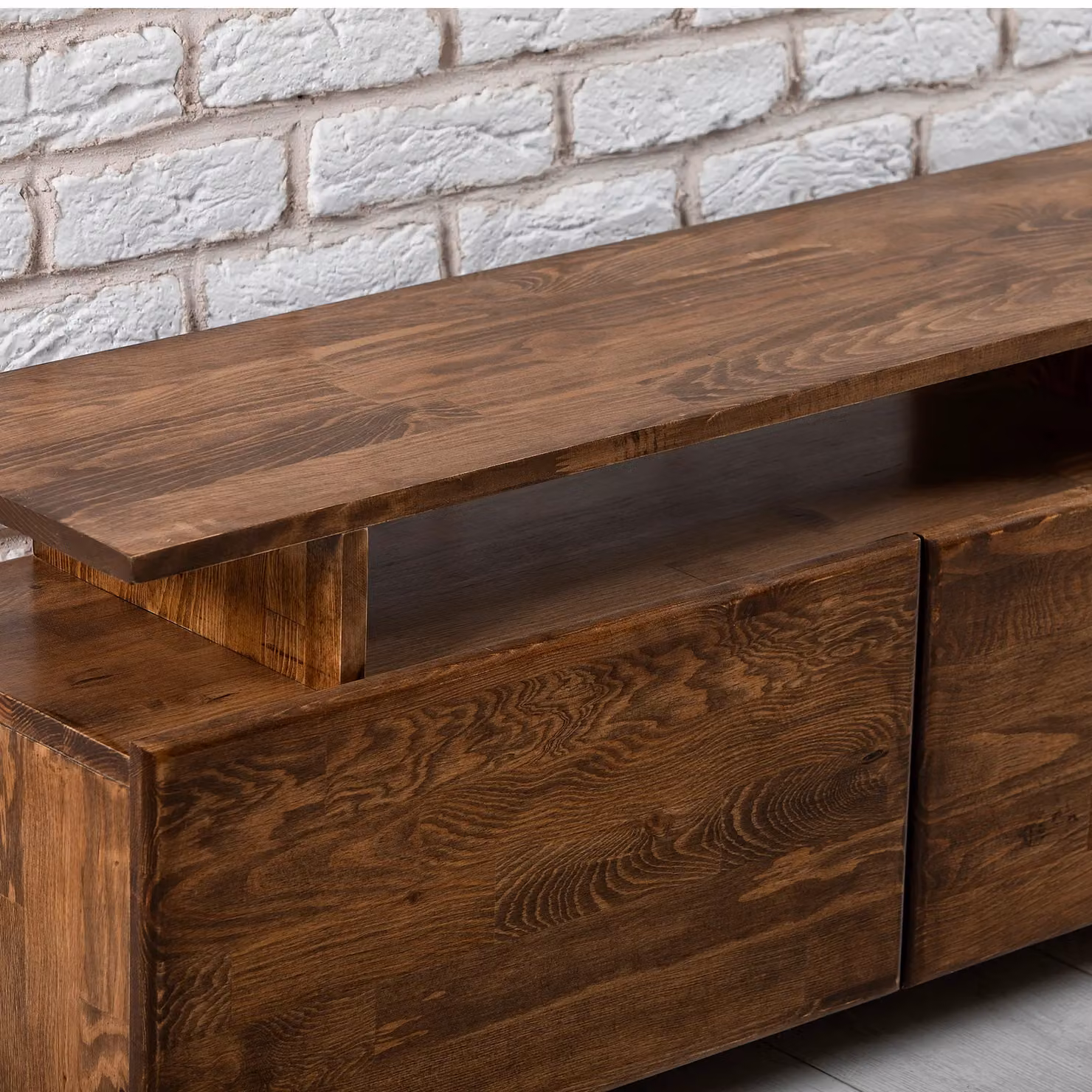 Destina Home Magnus Solid Wood TV Stand and Media Console in Brown, W: 174 cm, D: 52 cm, H: 30 cm – 4