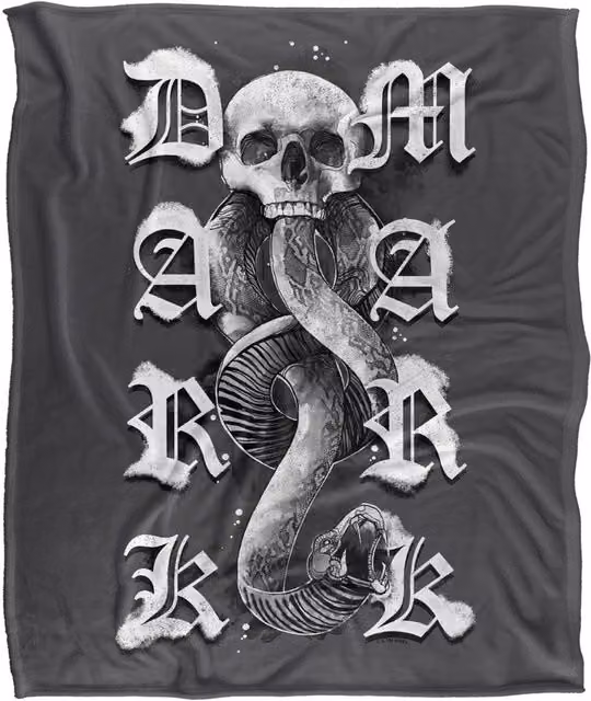 Warner Bros. Harry Potter Gothic Dark Mark Super Soft Fleece Throw Blanket, Multicolour, W: 127.0 cm x L: 152.4 cm – 6