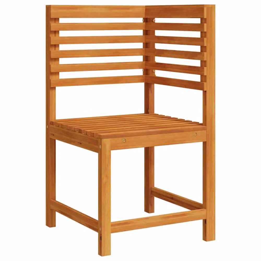 Berkfield Home Brown Acacia Solid Wood Corner Garden Chair – 2
